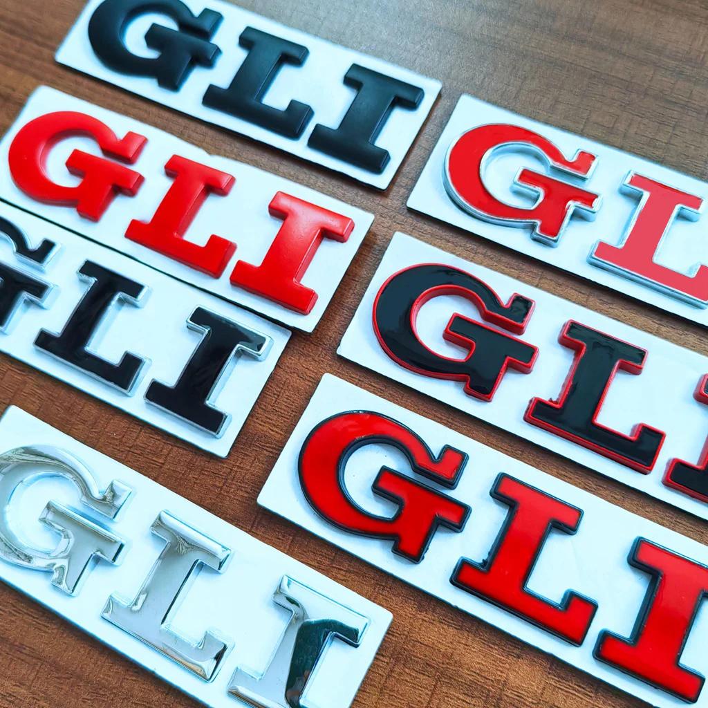 Golf 3 4 MK3 MK4 2026 Hot For VW VOLKSWAGEN 3d Metal Red Logo GLI Emblem Letters Car Trunk Badge Decal For Volkswagen Bora VW Je