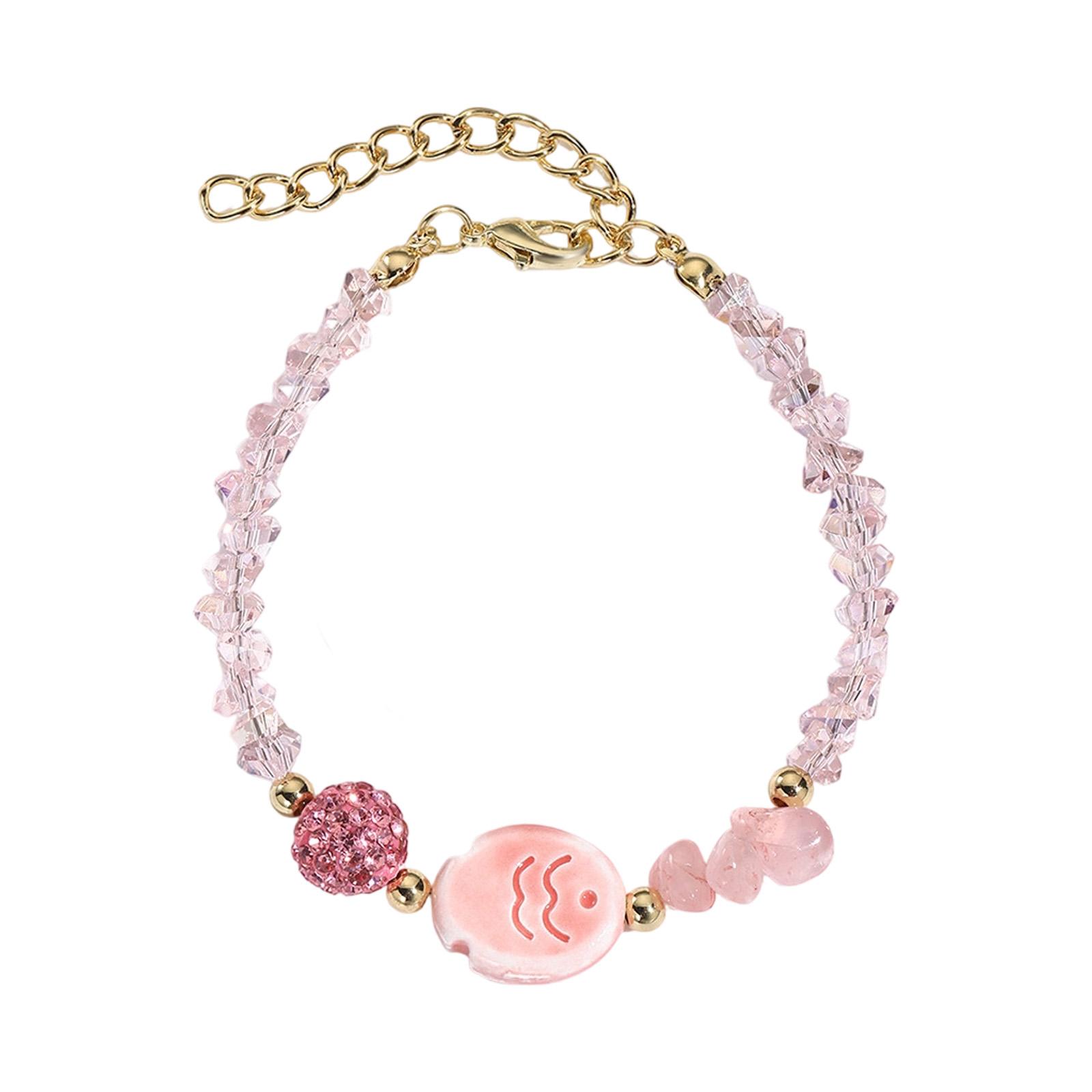 

Браслет ручной работы из керамики с морской звездой и улиткой, украшенный сладкими кристаллами, регулируемой длины для женщин и девушек C