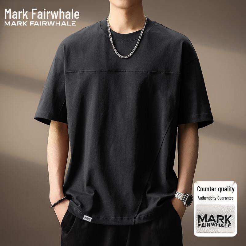 Mark Fairwhale Men's Summer Loose Round Neck Short Sleeve T-Shirt