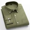 Spring and Autumn New Fashion Trend Pure Cotton Youth Fashion Versatile Oxford Solid Color Men's Long Sleeve White Work Shirt