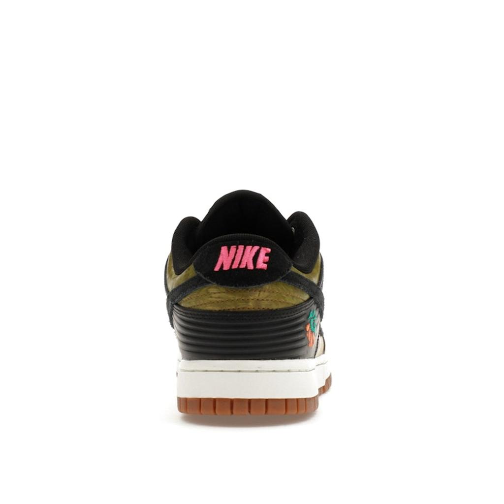 Nike Dunk Low Día De Muertos Women Sneakers Gold Black Khaki FQ8148-010