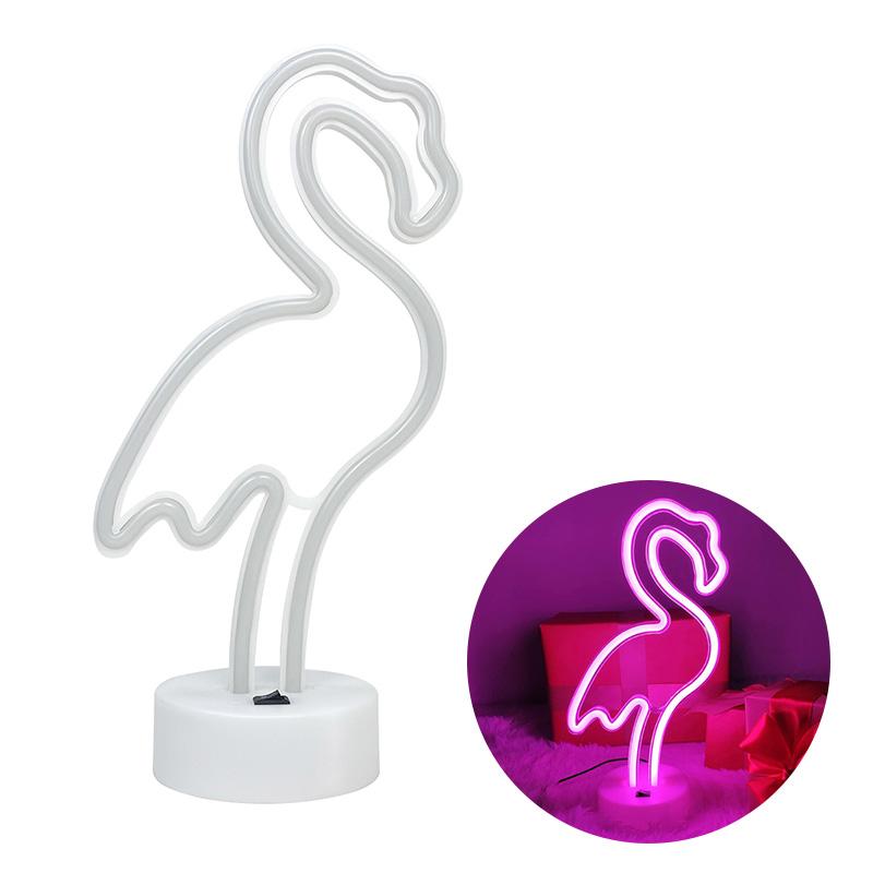 

Flamingo Neon Signs Light LED Pink Wall Lamp Room Decor Battery/USB Operated for Gift Children s Bedroom Wedding Party Camping