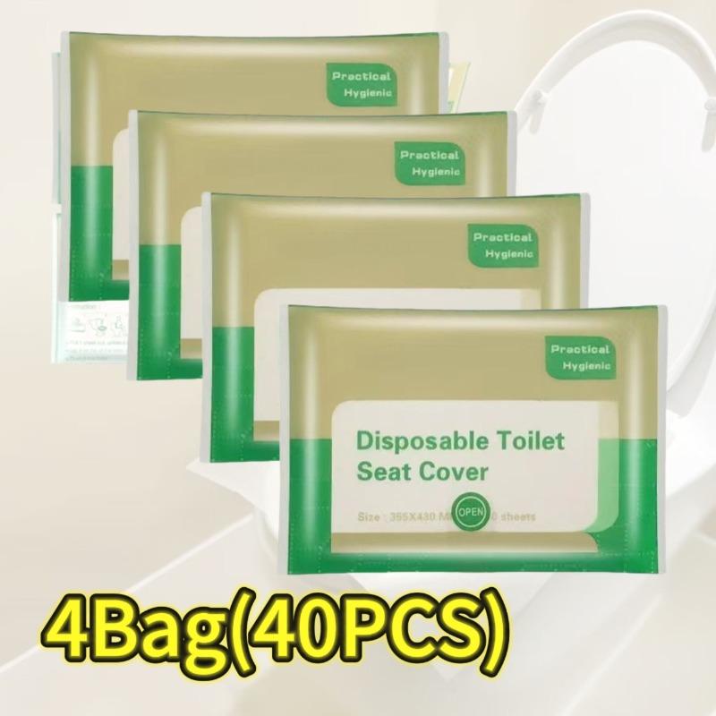 10-120PCS Disposable Toilet Seat Cover Portable Travel Camping Hotel Bathroom Degradable Waterproof Toilet Mat Accessories