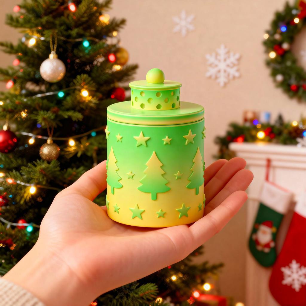 Snowflake Candle Mold White Aromatherapy Plaster Mold Embossed Christmas Mold Silicone For Storage Jar Diy Crafting Home Decor