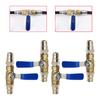 3/8 "(9.52mm) Rohr-Schnellsteck-Kugelhahn-Schalter Hochdruck-Sprühanschluss Gartenbefeuchtung Vernebelungs-Verbindungsstücke 1 Satz