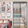 Magnetic Screen Door Curtain Anti Mosquito Keeps Bug Out Automatic Self-Closing Household Ventilation Door Mesh Curtain