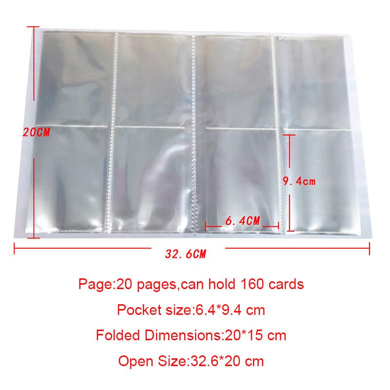 Portfolio Card Binder Pocket Album Portfolio Holder 160 Cards Gift Toy