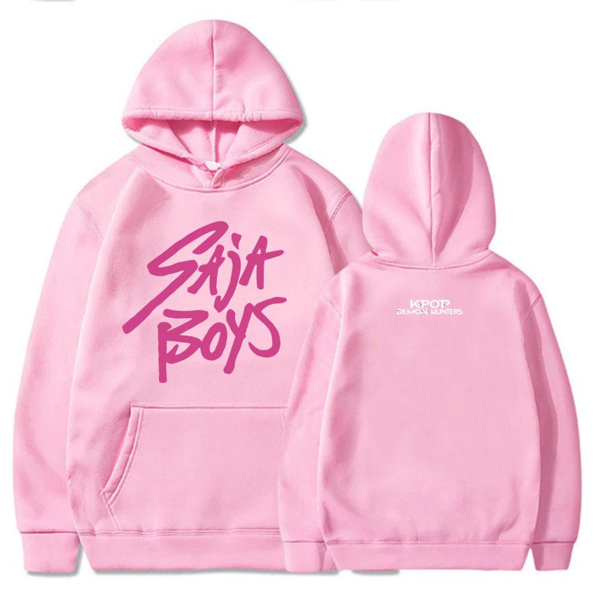 KPop Demon Hunters Saja Boys Hoodie Long Sleeve Movie Printing Sweatshirt Hooded Fleece Casual Female Pullovers Streetwear Women