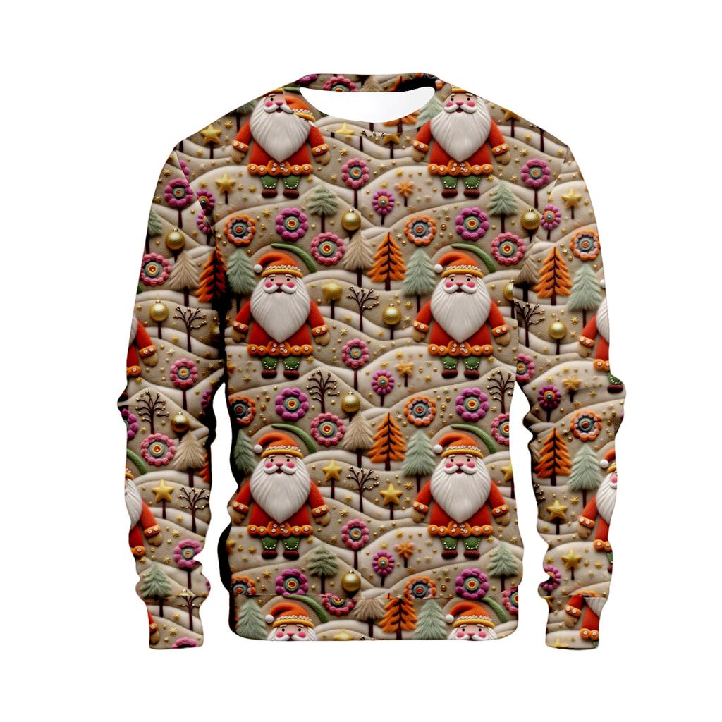 Weihnachtsdruck Lockerer Herren-Hoodie