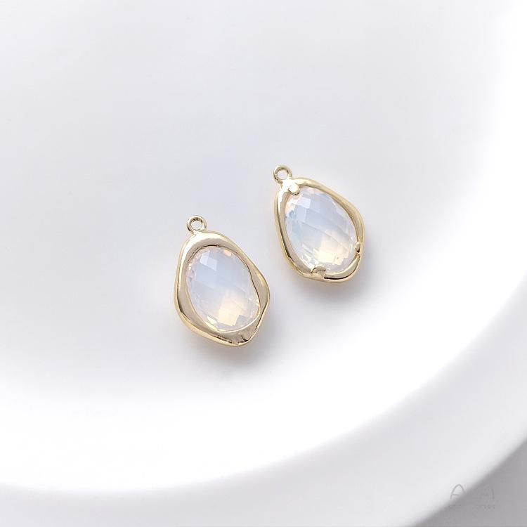 14K Gold-Filled Colorful Zircon 'Lover Bean' Pendant - DIY Necklace Charm