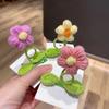Flower Hair Clips Handmade Knitting Wool Hairpin Alligator Clips for Girls Sweet Barrettes Kids Headwear Hair Accessories