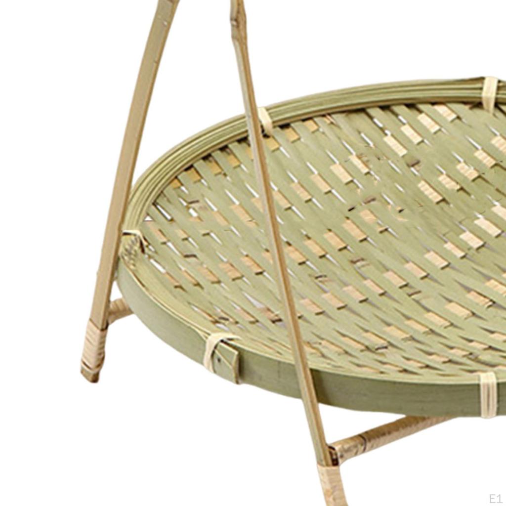 Bamboo Woven Basket ,Kitchen Counter Organizing ,Portable, Fruit Food Vegetable Storage for