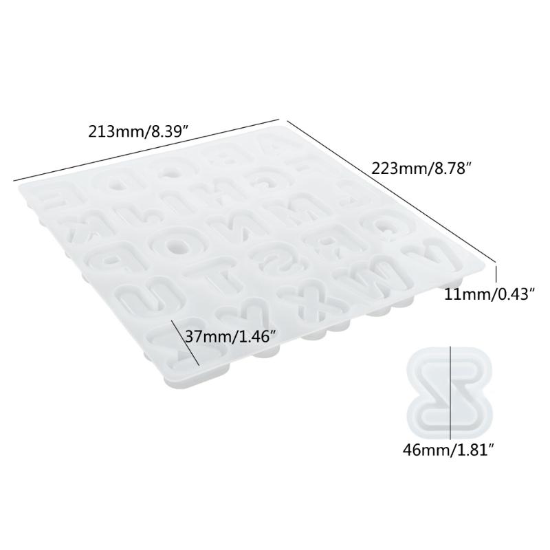 Letter Clay Molds Letter Keychain Moulds Letter Craft Mould Silicone Material Epoxy Resin Mould for DIY Pendant Keychain