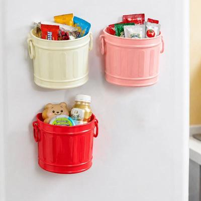 Magnetic Fridge Storage Basket Wall Hanging Organizer Bin Cosmetic Brush Storage Stationary Organizer For Small Utensil Storage