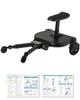 Rozally [Supervised by Childcare Workers] Stroller Step, Buggy with Saddle, Double Seat, Black (Old Model)