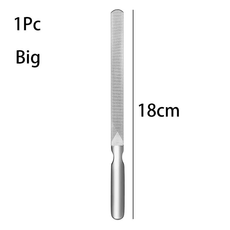 1/2Pcs Professional Nail File Stainless Steel Polishing Block Sanding for Nail Nailfile Manicure Supplies Tools Art Beauty