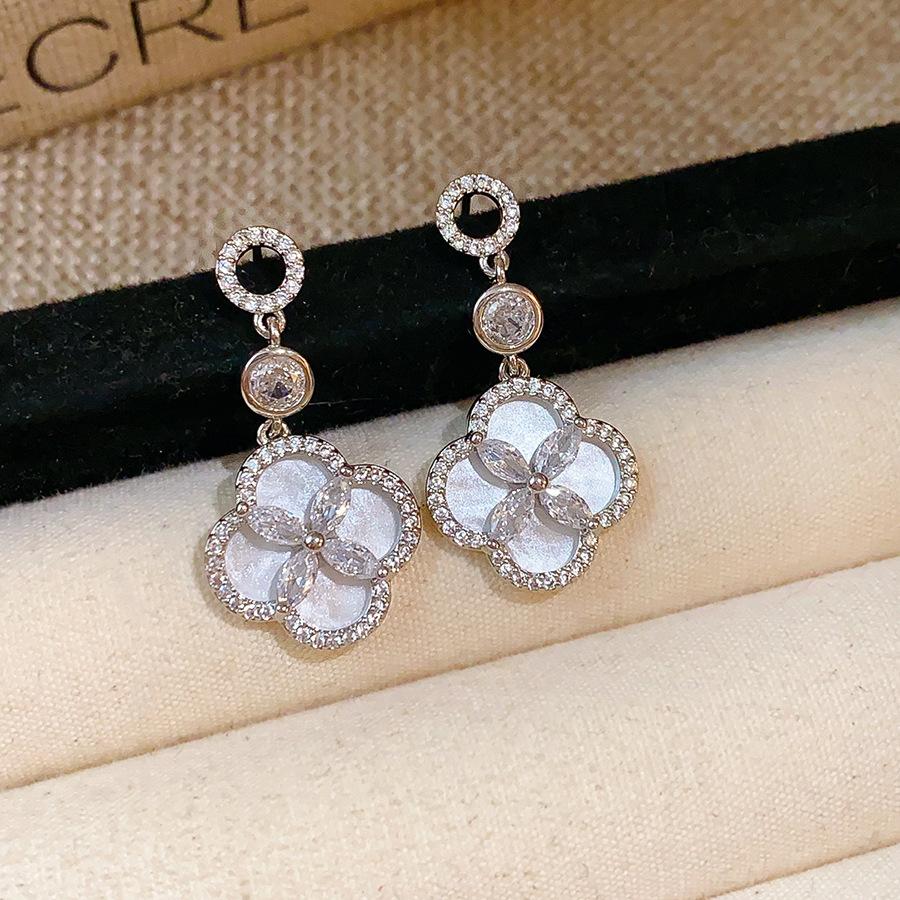 

Серьги-подвески с цветком рябчика из циркона, изысканные, легкая роскошь, темпераментные, модные, универсальные, премиальные, женские