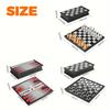 Gold Silver Mini Chess Set Magnetic Pieces Folding Chess Pocket Size Board Game  Kids Educational