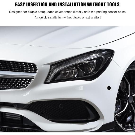 4 Car Rear Bumper Radar Hole Cover,Durable Plastic Front Bumper Sensor Hole Plug,Waterproof Radar Hole Plug Body Protection Accessories,Suitable for