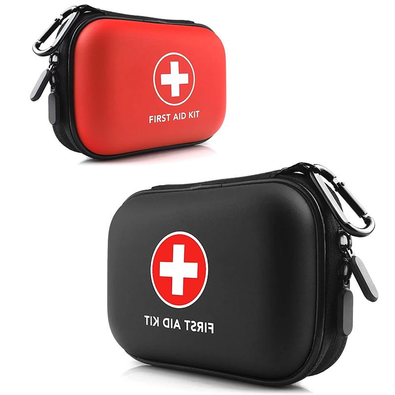 Hard Shell Mini Compact First Aid Kit Small Personal Emergency Survival Kit for Travel Hiking Camping Backpacking Hunting