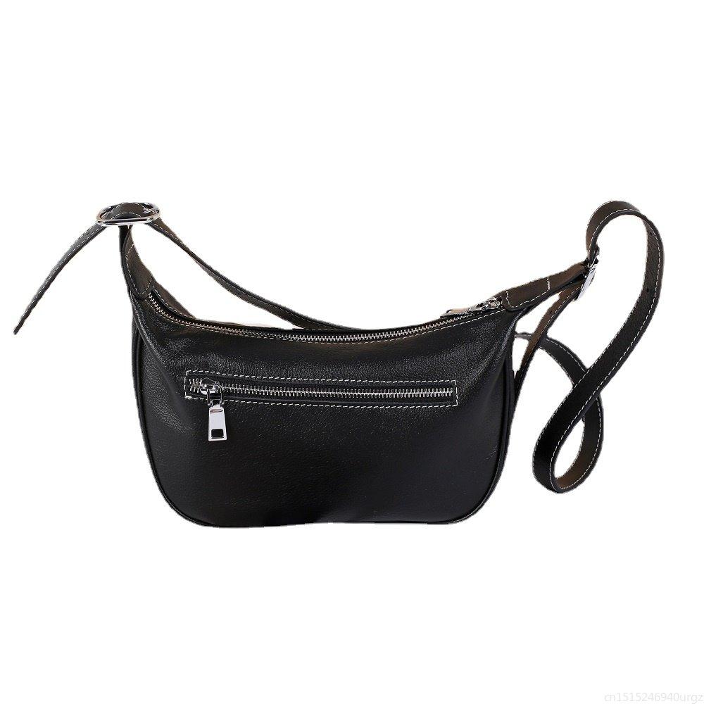 Стильная женская сумка-слинг из натуральной кожи Top Grain Leather - повседневная сумка — фото 6