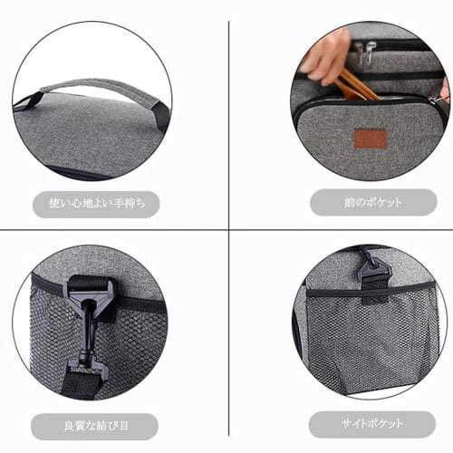 Isolert lunsjveske, kjøleveske, passer Thermos matbokser, stor kapasitet med lommer, skulderveske, håndveske, stor, stilig, utendørs, skole, pendling