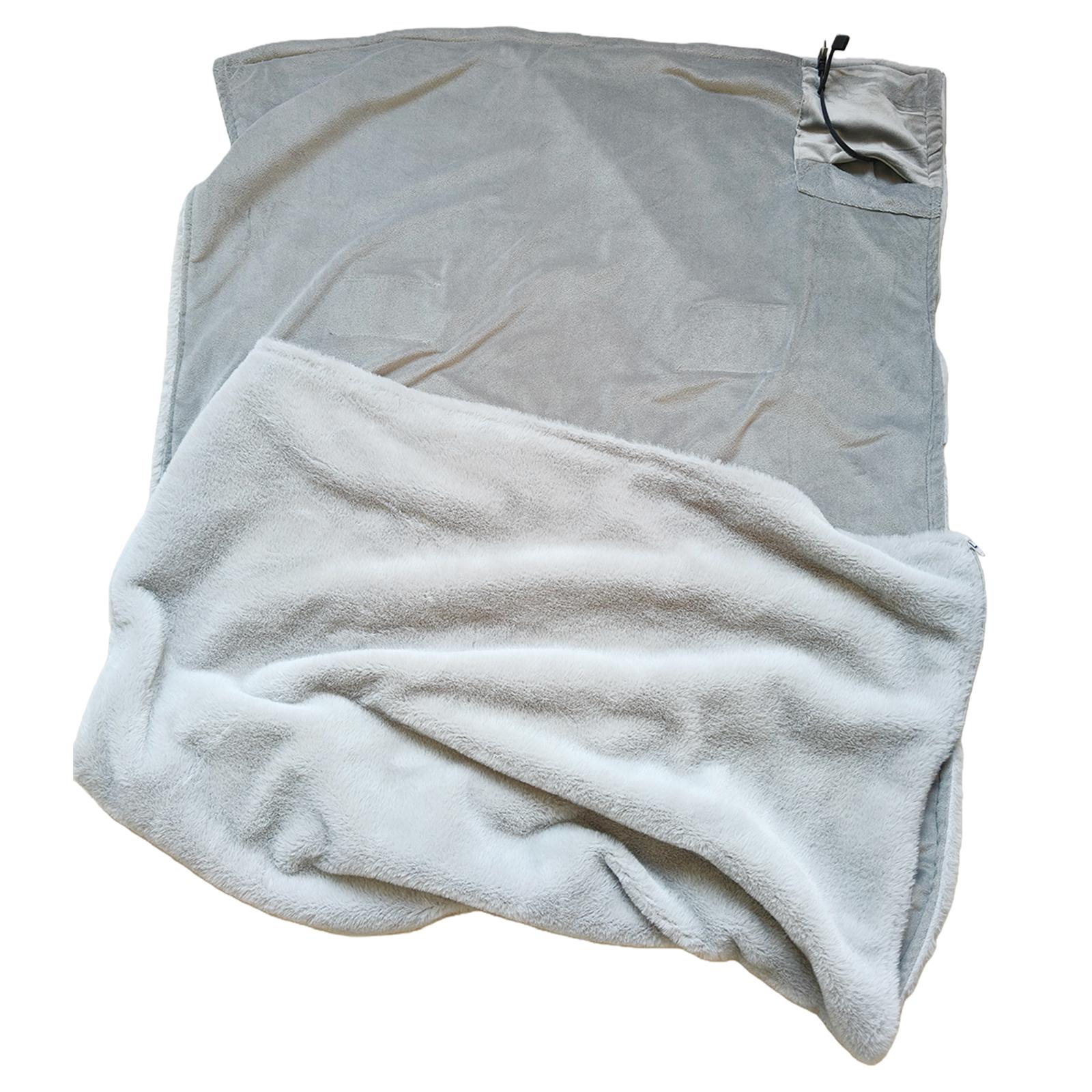 

USB Електричний Портативний Зігріваючий Плед-Шаль з 3 Рівнями Нагріву, Зігріваючий Халат-Пончо-Худі для Кемпінгу, Подорожей, Офісу сірий колір