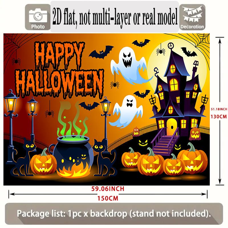 Party Backdrop Halloween Flat Banners Celebrations Wedding Enthusiasts Photo Background Decor Front Door Decor