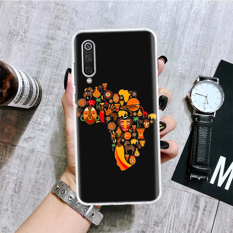 Africa Map Geography Painted Phone Case For Xiaomi Redmi Note 15 14 13 12S 12 Pro Plus 11S 11E 11 11T 10S 10 Art Soft Pattern Co