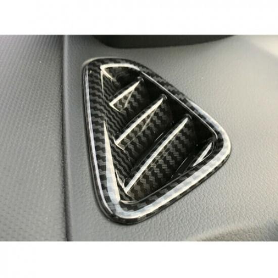 For Hyundai Kona 2018-2022 Carbon Fiber 2X Dashboard Air Vent Outlet Cover Trim