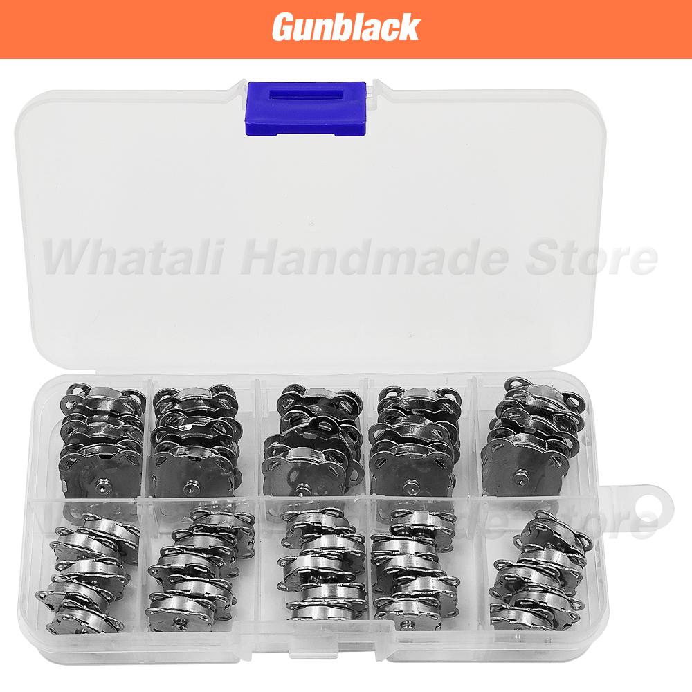 20Sets/Lot 10Mm-18Mm Metal Wallet Buttons Magnet Buckle Snap Fasteners Bags Sewing Garment Accessories Materials Buckle With Box
