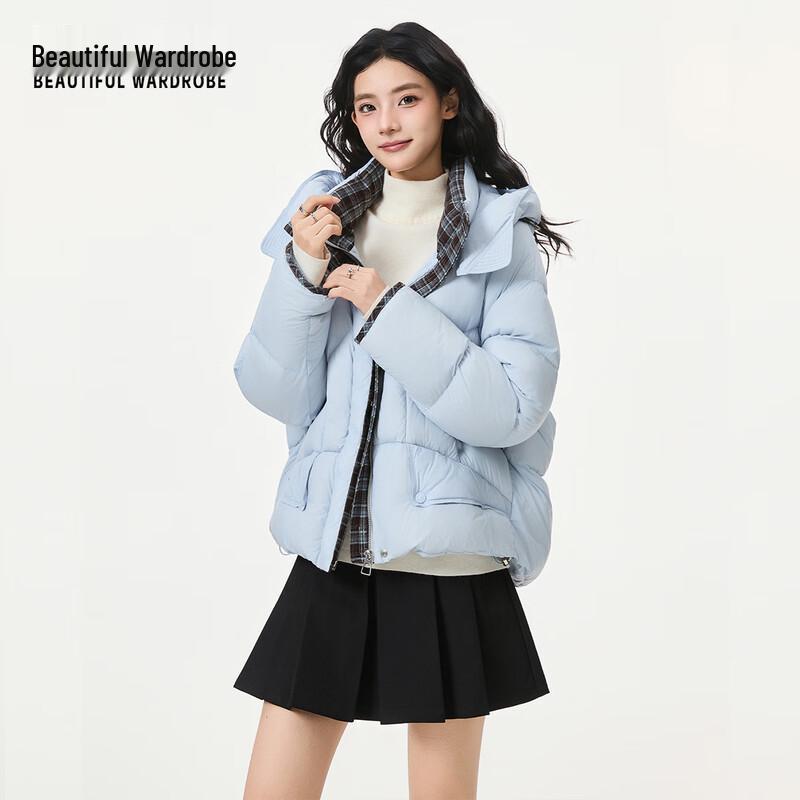 BEAUTIFUL WARDROBE Women's Hooded Puffer Down Jacket