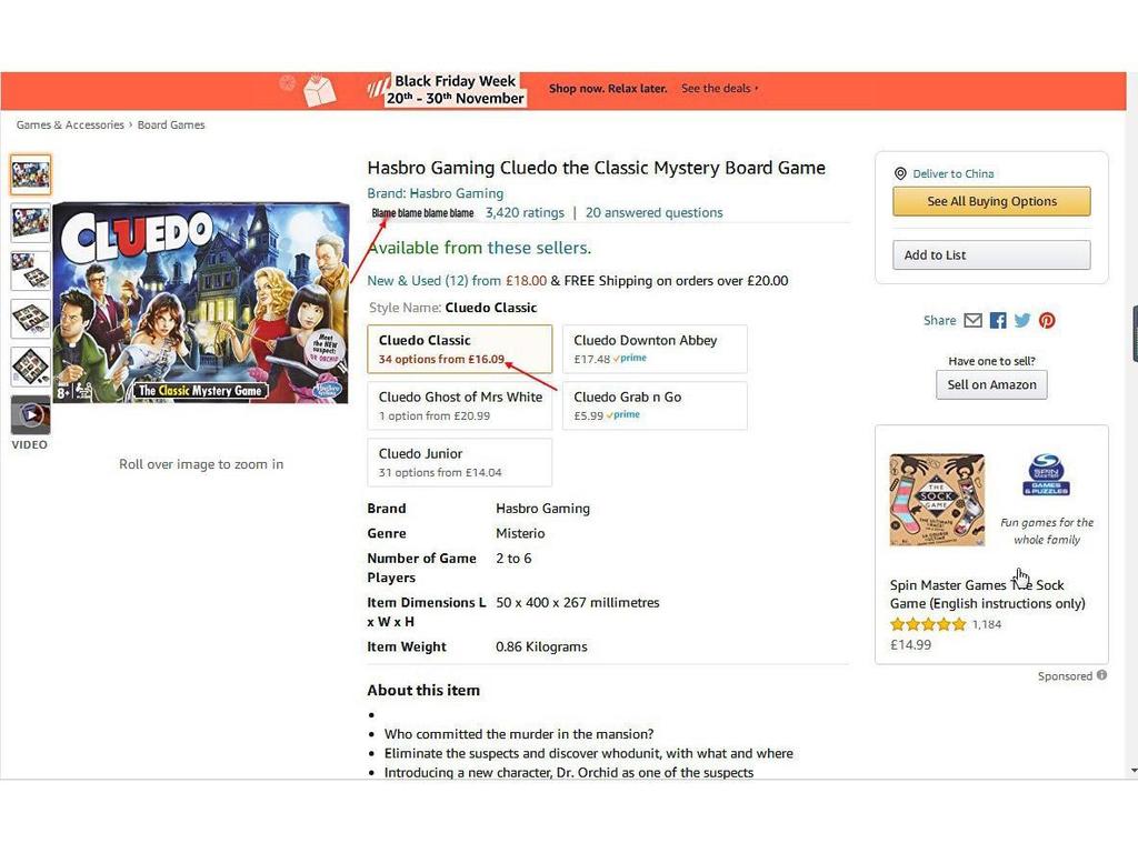 Cluedo Klasyczna Tajemnicza Detektywistyczna Gra Planszowa: Interaktywne rozwiązywanie spraw w trybie wieloosobowym