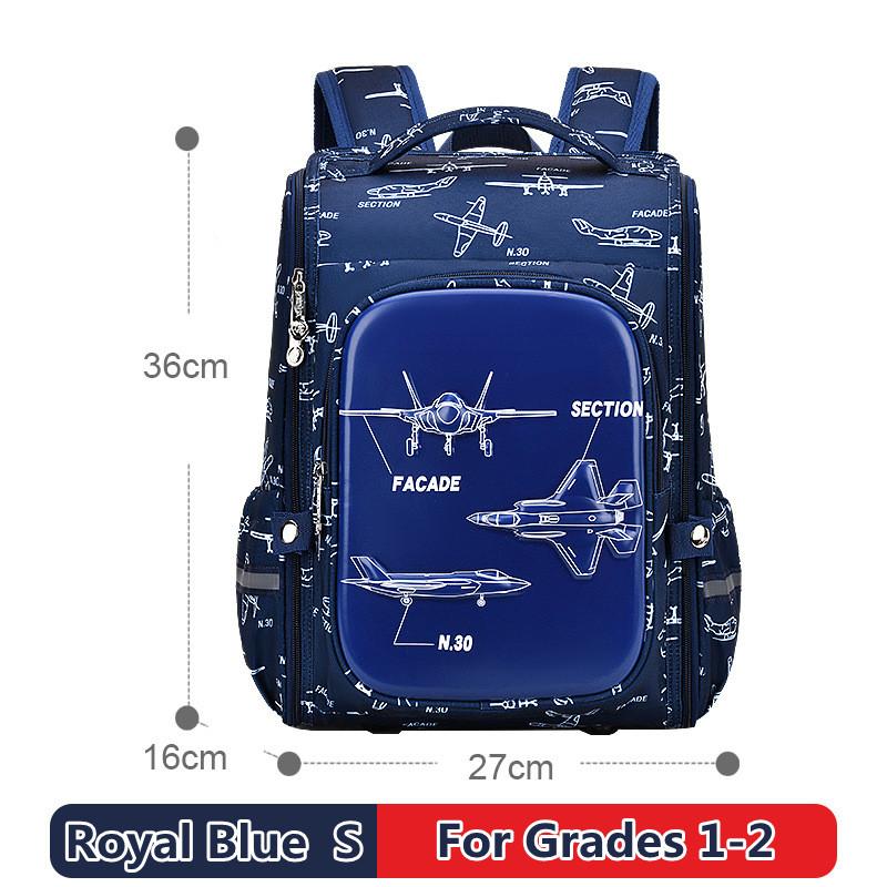 3 Farben coole Cartoon-Schultaschen für Schüler Jungen und Mädchen 1-3-6 Klasse Schultasche Mode einteiliger offener Kinderrucksack mit großer Kapazität