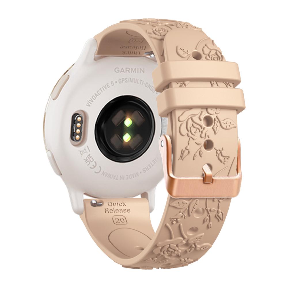 20 mm Damarmband i Silikon för Garmin Forerunner 170 170M 70 165 155 570 245 645 Venu 2Plus Venu SQ2 Vivoactive 6 5 3 Armband