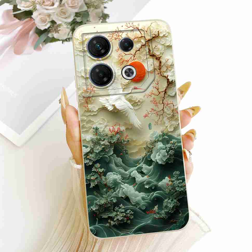 Pour Infinix GT 10 Pro 5G X6739 Étui Mode Fleurs Colorées Complète Housse Souple en Silicone Pour Infinix GT 10Pro 10 pro 5G Étuis de Téléphone