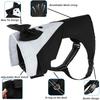 Dog Tuxedo Vest with Bow Tie, Formal Wedding Harness Outfit for Small Dogs, Puppy Party Suit Costume with Chest Strap