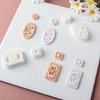 Plastic Bohemian Flower Earring Molds Polymer Clay Tools Reusable Mould For Handmade Jewelry Creations