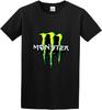 Monster Logo T-Shirt for Men O Neck Black