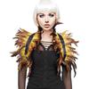 Feather Shawl Cape Costume Cloak With Faux Fur For Performance And Dance Shows