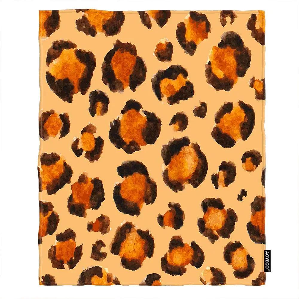 Realistic Tiger Skin Print Flannel Throw Blanket - Portable Warm for Bed/Rug, King Size, Animal Decor Textile