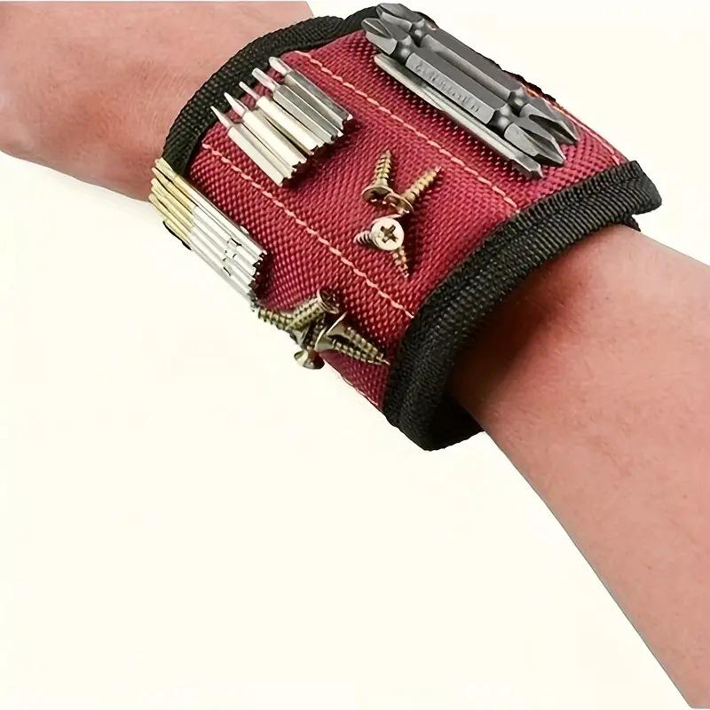 Cross-Border Magnetic Wristband with Hook-and-Loop for Hardware Tools and Screwdriver Screw Storage