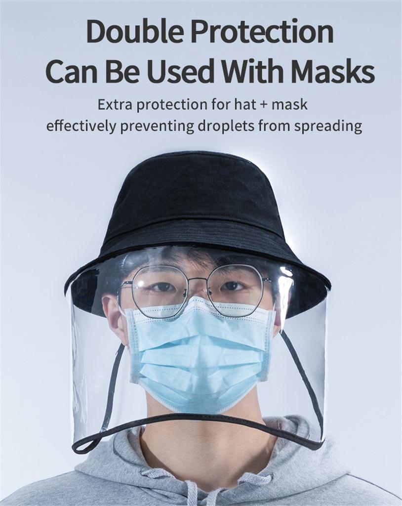 Full Face Shield Transparent Hat Splash Dust Proof Protection Cover Anti Saliva