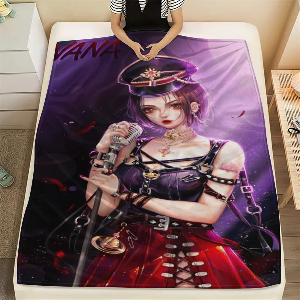 1 ks Flanelová deka s kresleným potiskem, Vysoce kvalitní, Pohodlná pro všechna roční období, Domácí dekorace, Teplo a pohodlí, Perfektní jako vánoční dárek k narozeninám