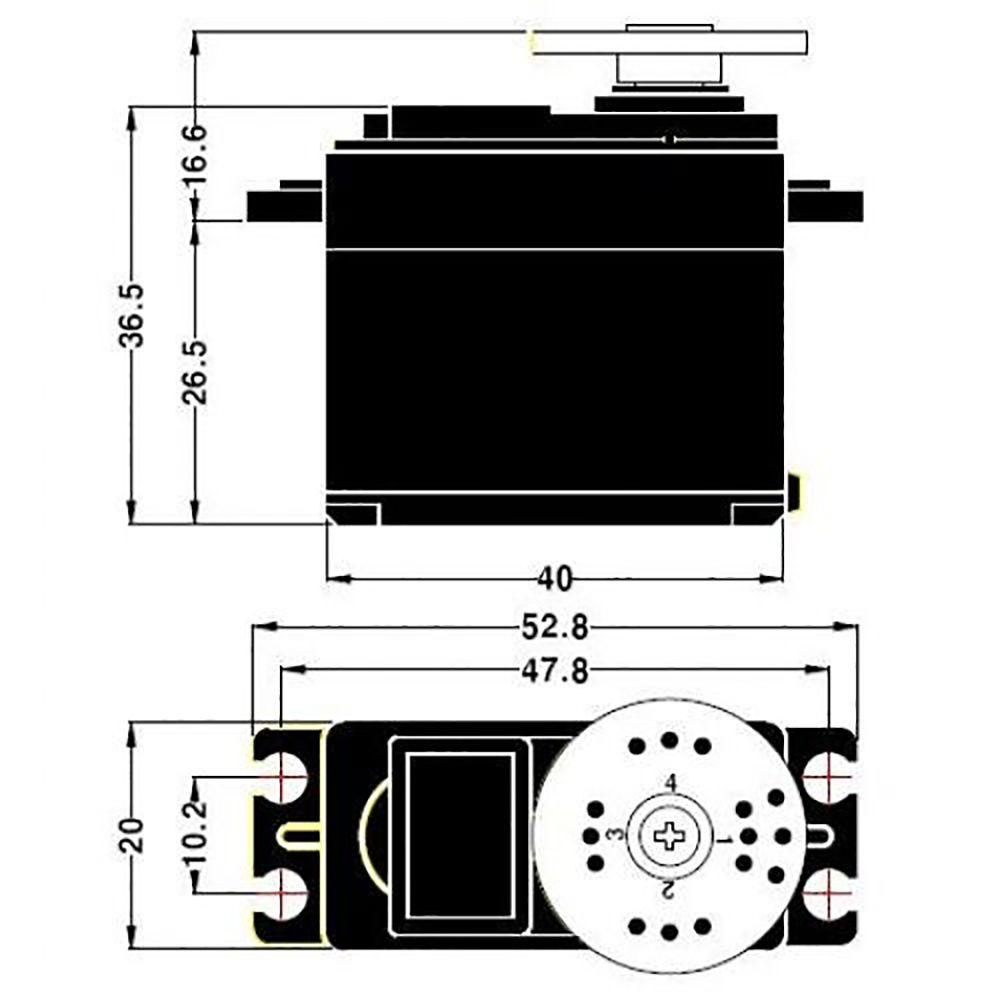 Top Helicopter boat 13KG 15KG Digital Servo Metal Gear MG995 MG996R Servo Torque converter