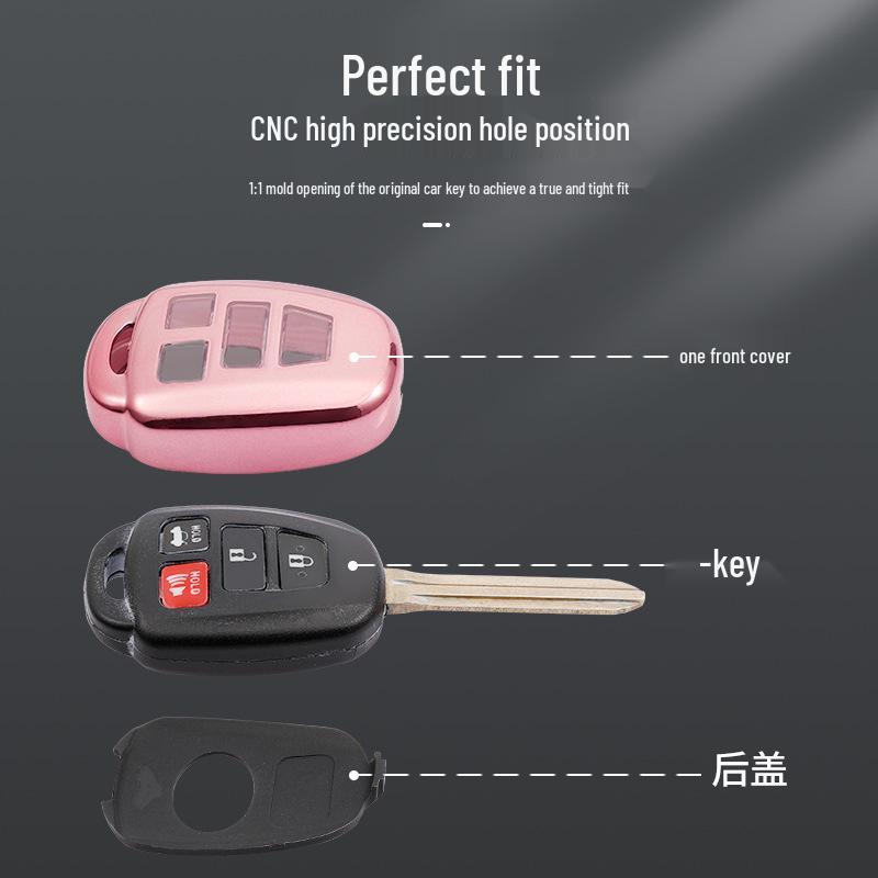 Soft Rubber Key Case for Toyota Prado, FJ Cruiser, Vios, Previa