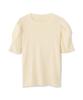 Natural Beauty Power Shoulder Rib Knit [N Basic] Women's Sweater, Off-White