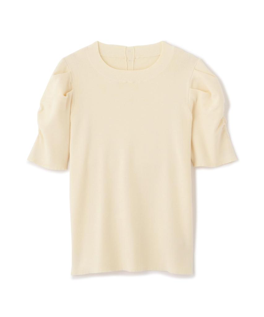 Natural Beauty Power Shoulder Rib Knit [N Basic] Women's Sweater, Off-White