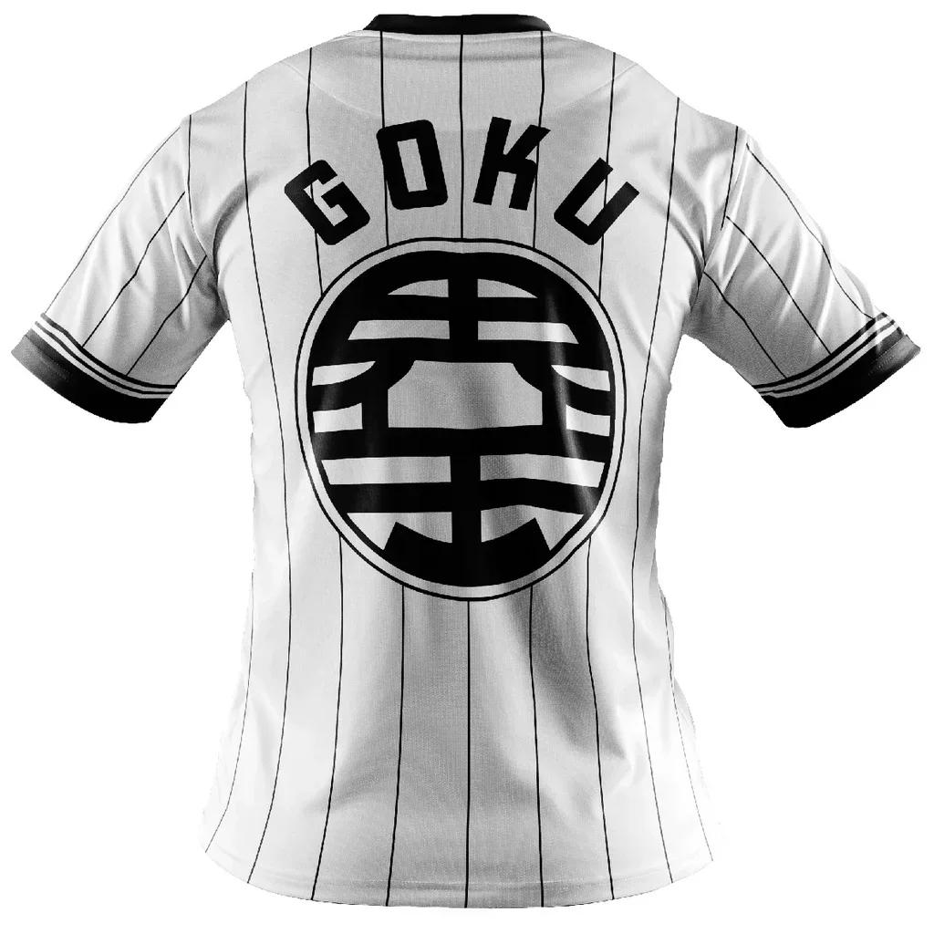 2026 Son Goku Super Saiyan Oversize T Shirts Men Clothes Short Sleeve Dragon Ball Z T-shirt White Breathable Jersey