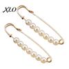 Removable Waist Tightener 2Pcs Faux Pearl for Pants, Reusable Cincher Pin Fashion Accessories Loose Jeans, No Sewing Waistband Skirts Skirt